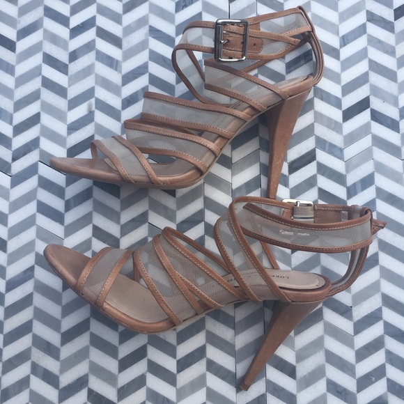 Loeffler Randall Shoes - Loeffler Randall Nude Mesh Strap Heels